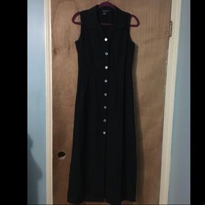(Vintage) Navy Linen Dress